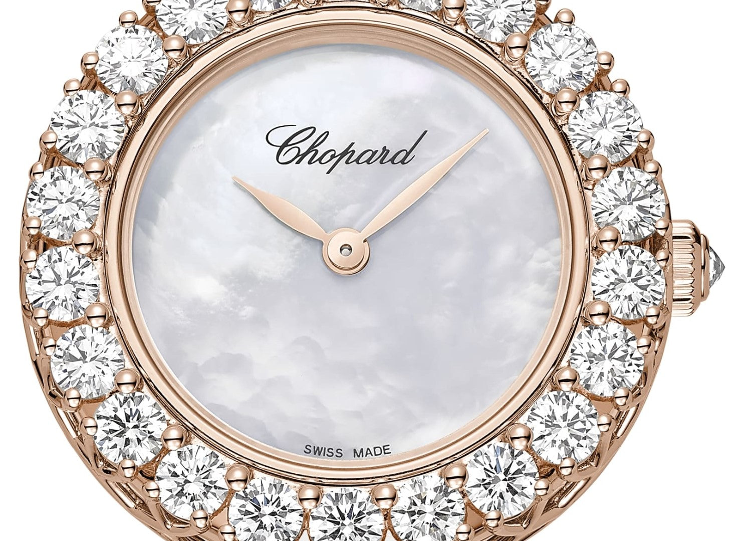 Chopard L’Heure Du Diamant Round Small 18K Rose Gold & Diamonds Ladies Watch - Premium Luxury Product