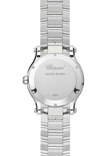 Chopard Happy Sport Stainless Steel& Diamonds Ladies Watch - Premium Luxury Product