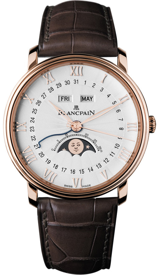Blancpain Villeret Moonphase Complete Calendar 18kt Rose Gold Men's Watch - Premium Luxury Product