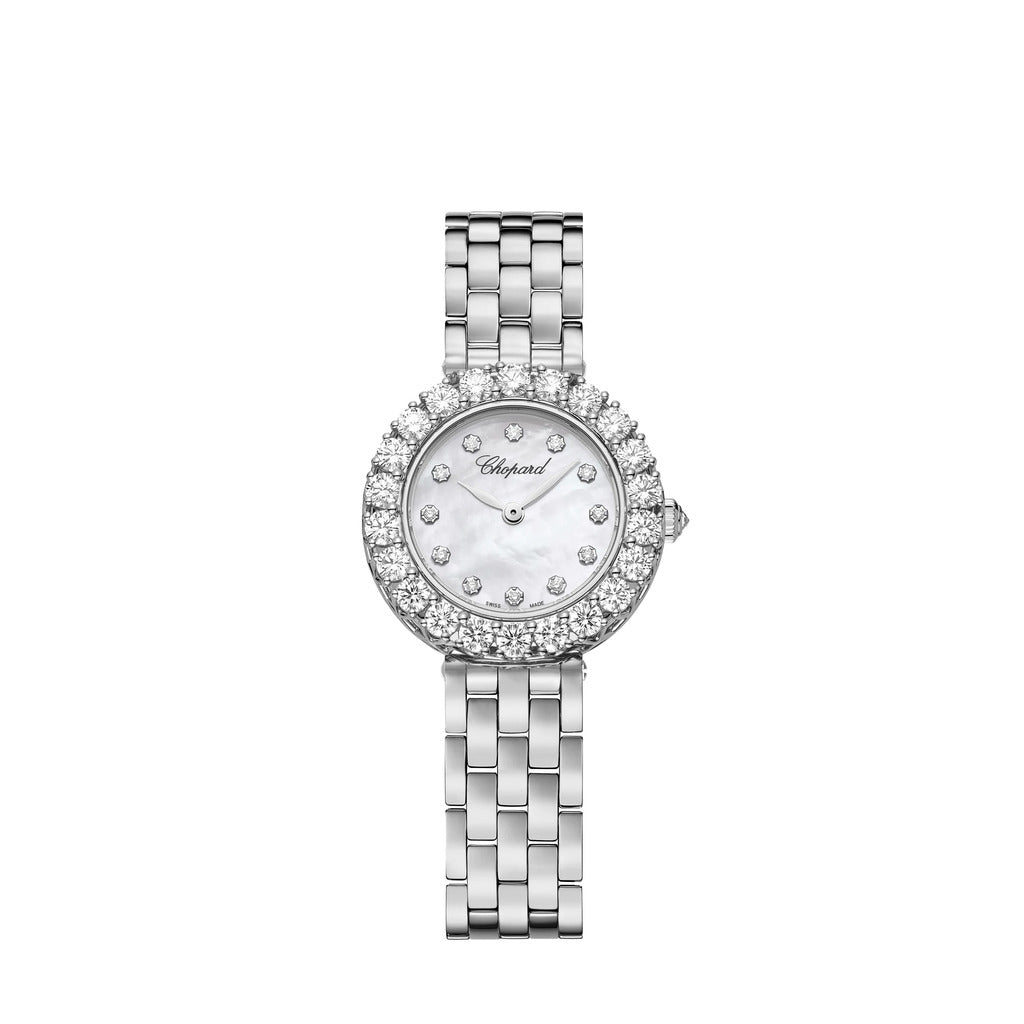 Chopard L’Heure Du Diamant Round Small 18K White Gold & Diamonds Ladies Watch - Premium Luxury Product