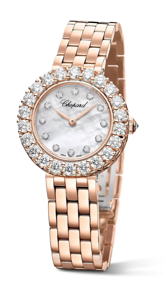 Chopard L’Heure Du Diamant Round Small 18K Rose Gold & Diamonds Ladies Watch - Premium Luxury Product