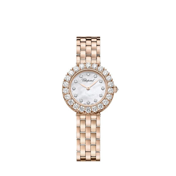 Chopard L’Heure Du Diamant Round Small 18K Rose Gold & Diamonds Ladies Watch - Premium Luxury Product