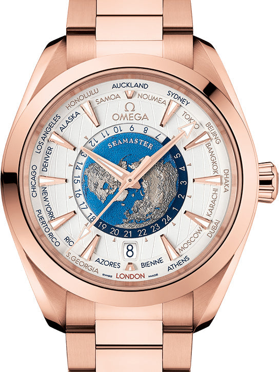 Omega Seamaster Aqua Terra GMT Chronometer 18K Sedna™ gold Men's Watch - Premium Luxury Product