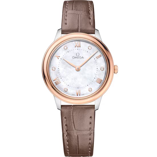 Omega De ville Prestige Stainless steel & 18K Sedna™ Gold Lady's Watch - Premium Luxury Product