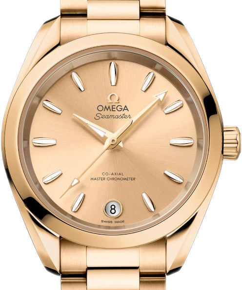 Omega Seamaster Aqua Terra 18K Moonshine™ gold Lady's Watch - Premium Luxury Product