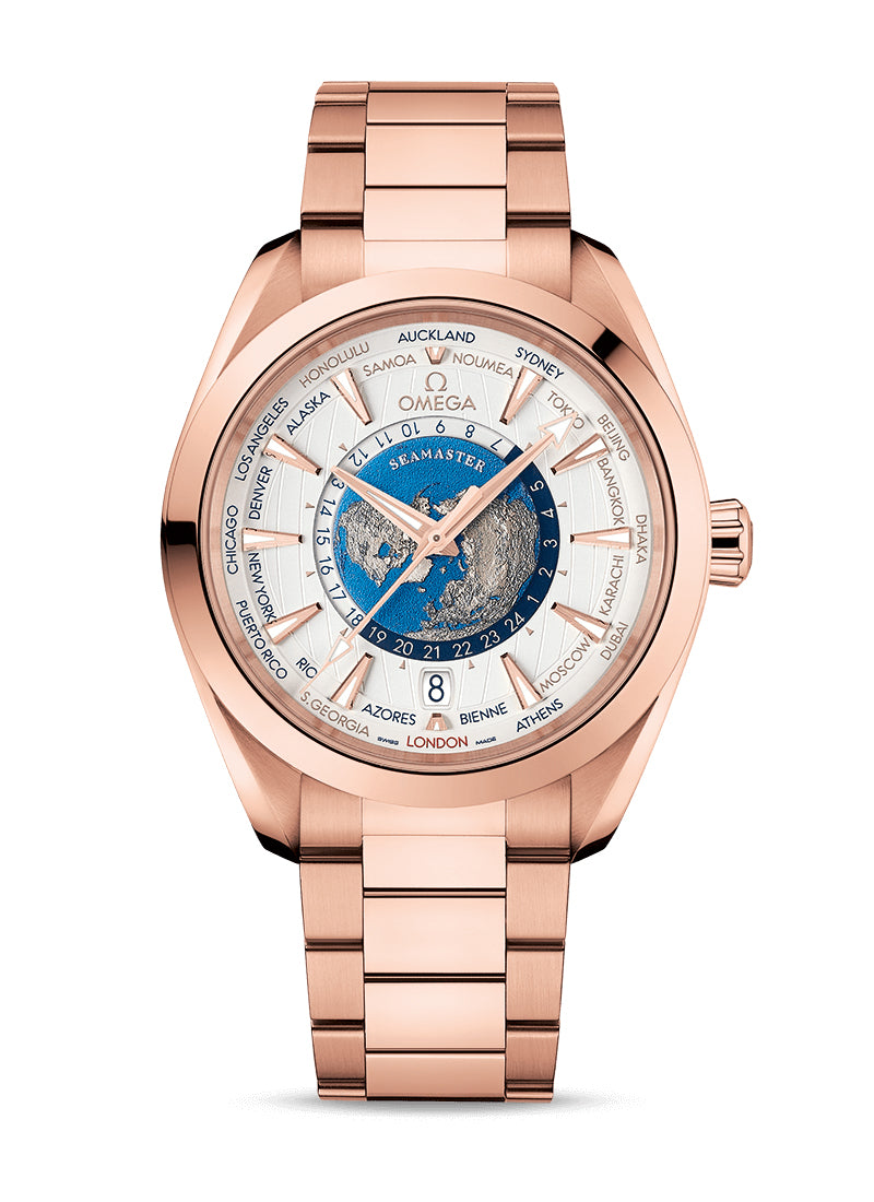 Omega Seamaster Aqua Terra GMT Chronometer 18K Sedna™ gold Men's Watch - Premium Luxury Product