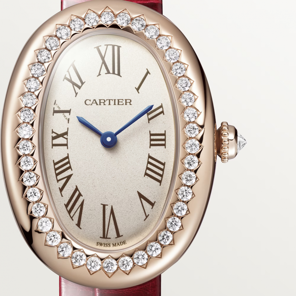 Cartier Baignoire Small model 18K Rose Gold & Diamonds Lady's Watch - Premium Luxury Product