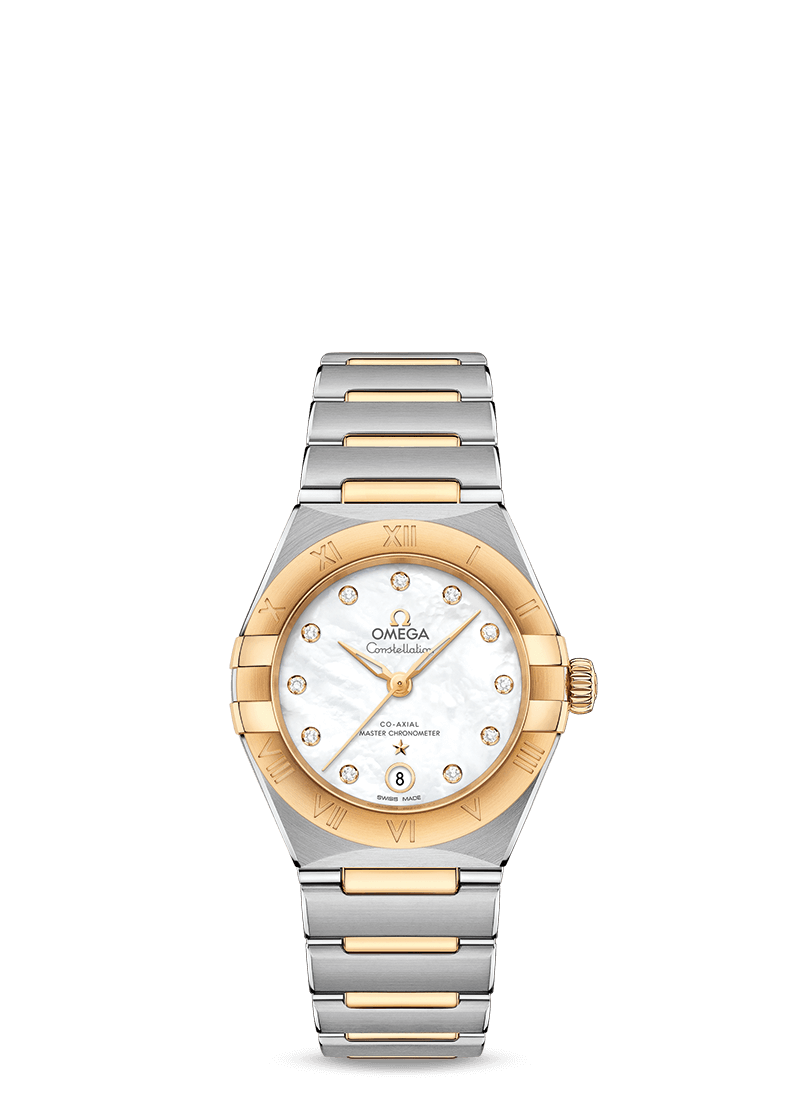 Omega Constellation Co-Axial Master Chronometer Stainless steel & Yellow Gold & Diamond Lady’s Watch - Premium Luxury Product