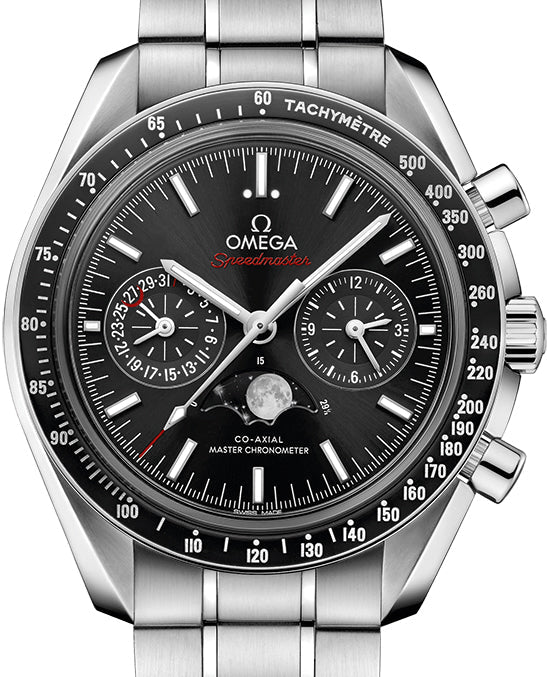 Omega Speedmaster Two Counters MoonPhase Stainless steel & Ceramic Men's Watch - Premium Luxury Product
