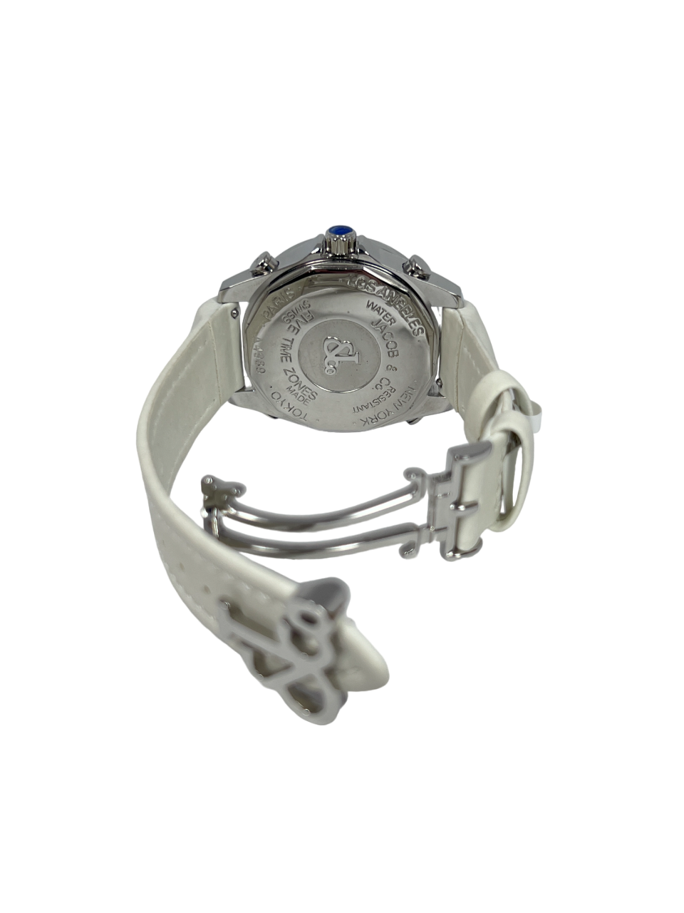 Jacob &amp; Co Five Time Zone Stainless Steel and White Diamonds Watch - Premium Luxury Product