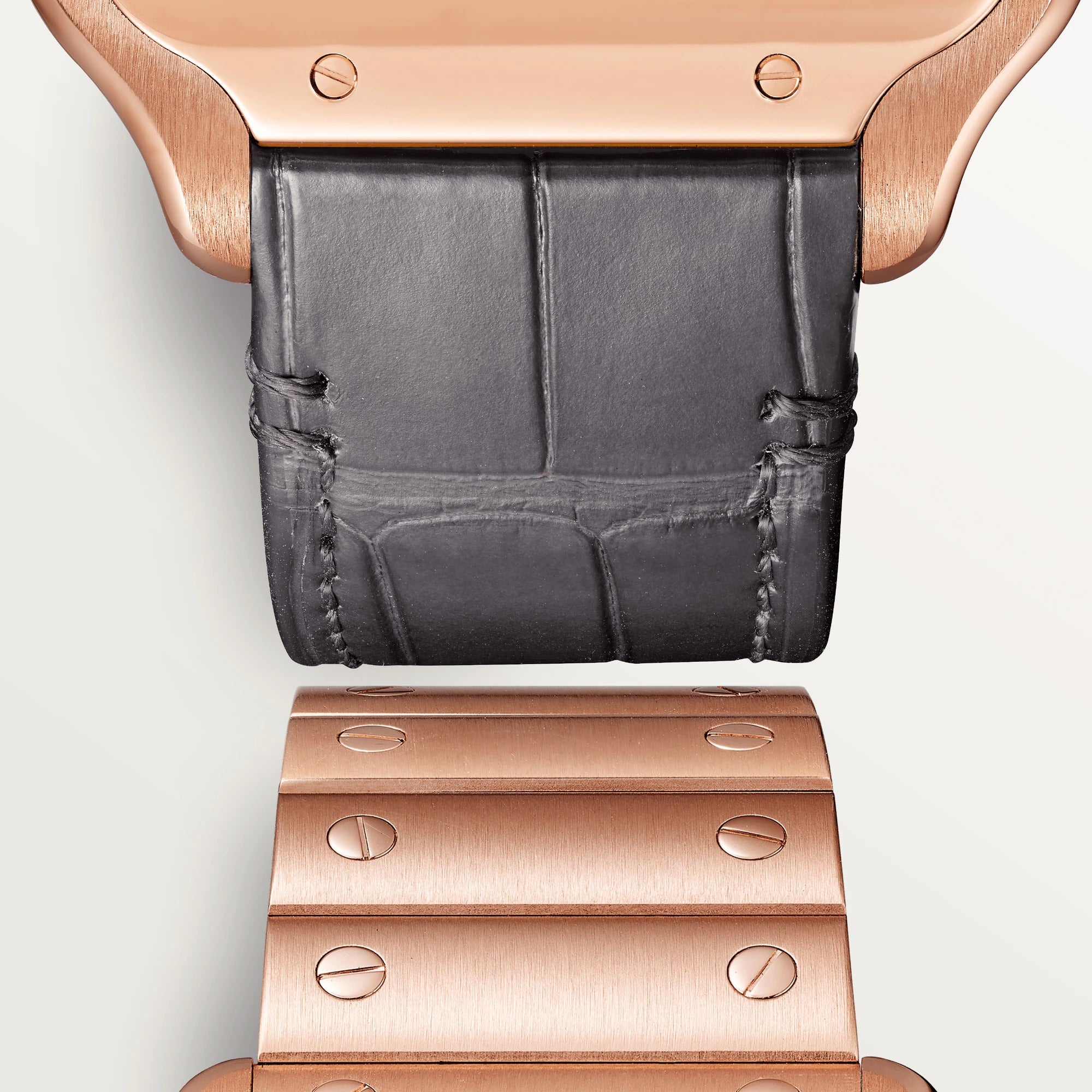 Cartier Santos 18K Rose Gold Men's Watch - Premium Luxury Product