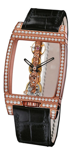 Corum Golden Bridge 18K Rose Gold & Diamonds Lady's Watch - Premium Luxury Product