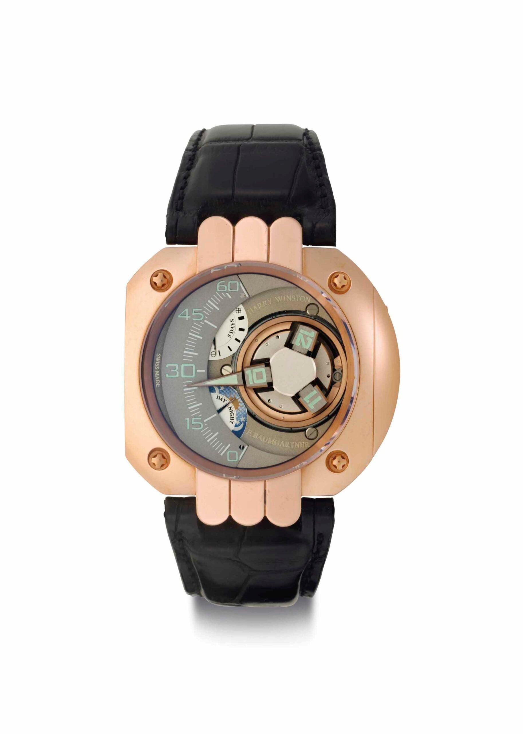 Harry Winston Opus V Sattelite by Felix Baumgartner 18K Rose Gold Men's Watch