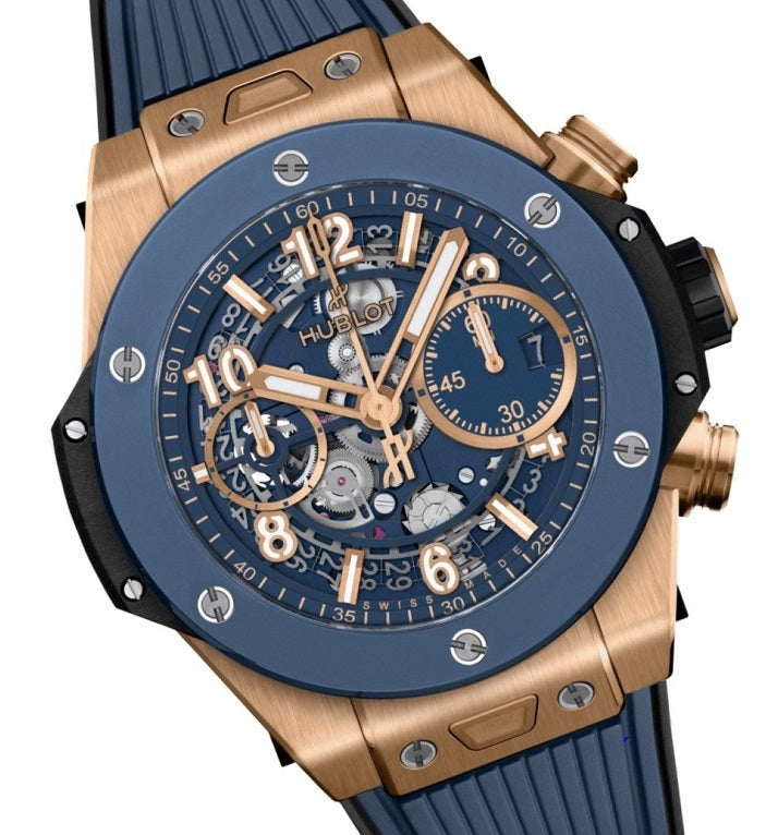 Hublot Big Bang Unico 18K King Gold Blue Ceramic Men's Watch - Premium Luxury Product
