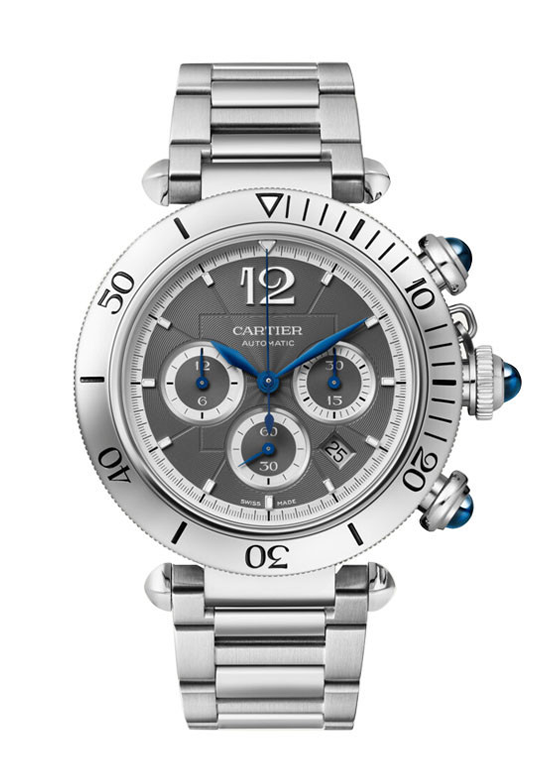 Cartier Pasha  Chronograph Stainless steel Men's Watch - Premium Luxury Product