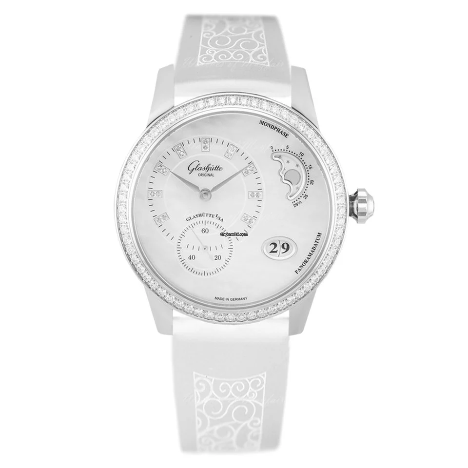 Glashutte Original Pano Matic Luna Stainless steel Ladies Watch - Premium Luxury Product