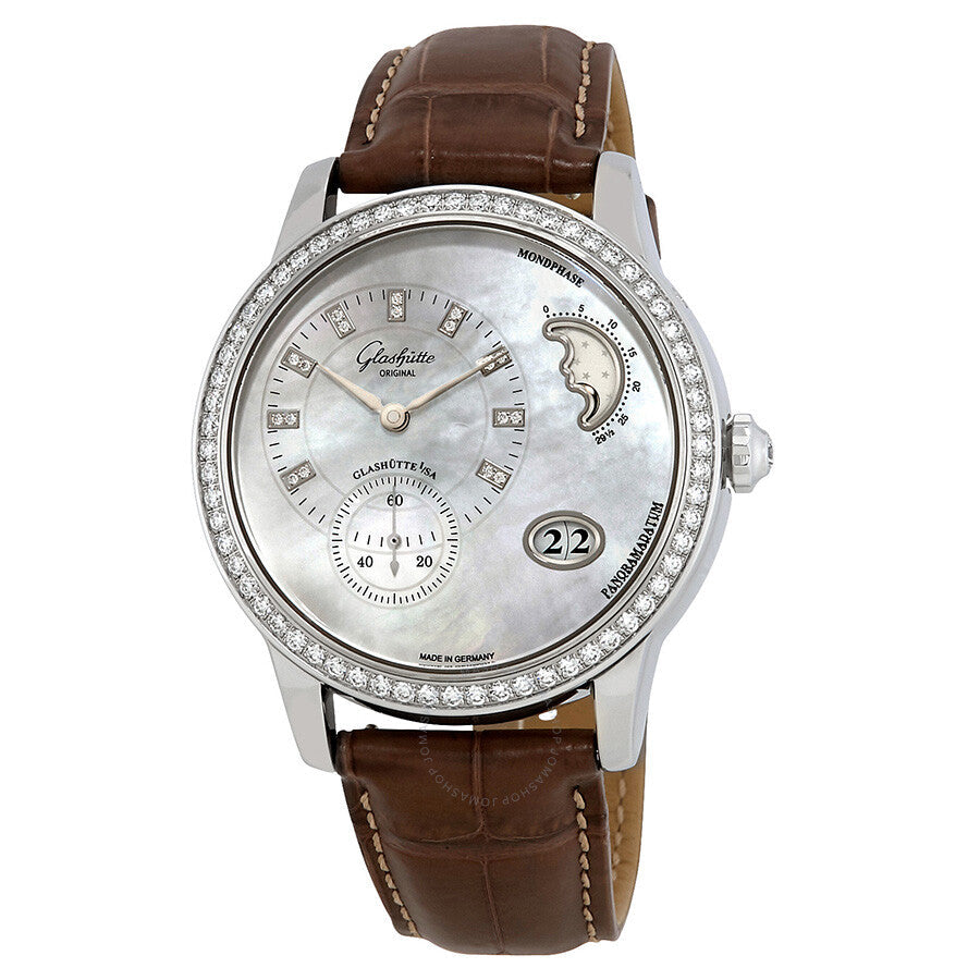 Glashutte Original Pano Matic Luna Stainless steel Ladies Watch - Premium Luxury Product