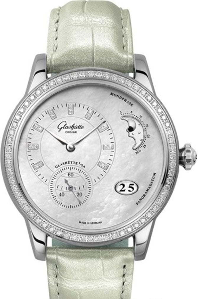 Glashutte Original Pano Matic Luna Stainless steel Ladies Watch - Premium Luxury Product