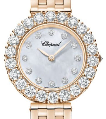 Chopard L’Heure Du Diamant Round Small 18K Rose Gold & Diamonds Ladies Watch - Premium Luxury Product