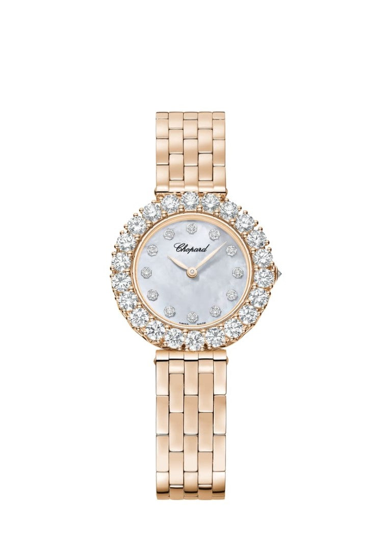 Chopard L’Heure Du Diamant Round Small 18K Rose Gold & Diamonds Ladies Watch - Premium Luxury Product