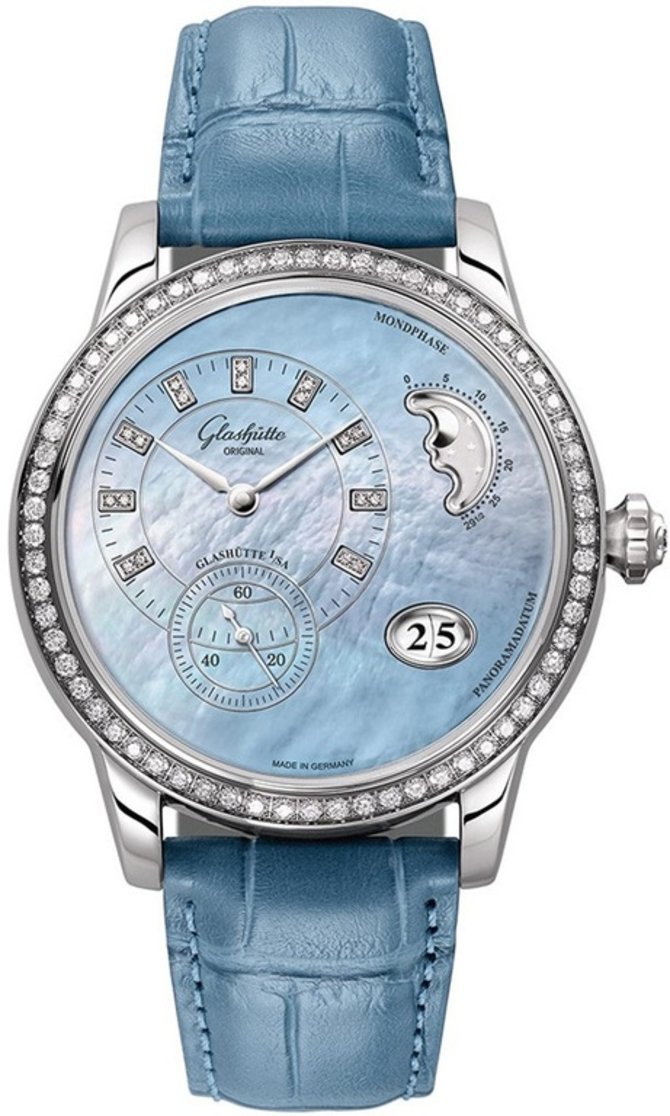 Glashutte Original Pano Matic Luna Stainless steel Ladies Watch - Premium Luxury Product