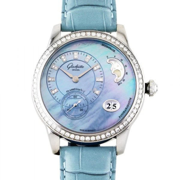 Glashutte Original Pano Matic Luna Stainless steel Ladies Watch - Premium Luxury Product