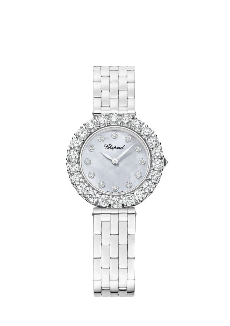 Chopard L’Heure Du Diamant Round Small 18K White Gold & Diamonds Ladies Watch - Premium Luxury Product