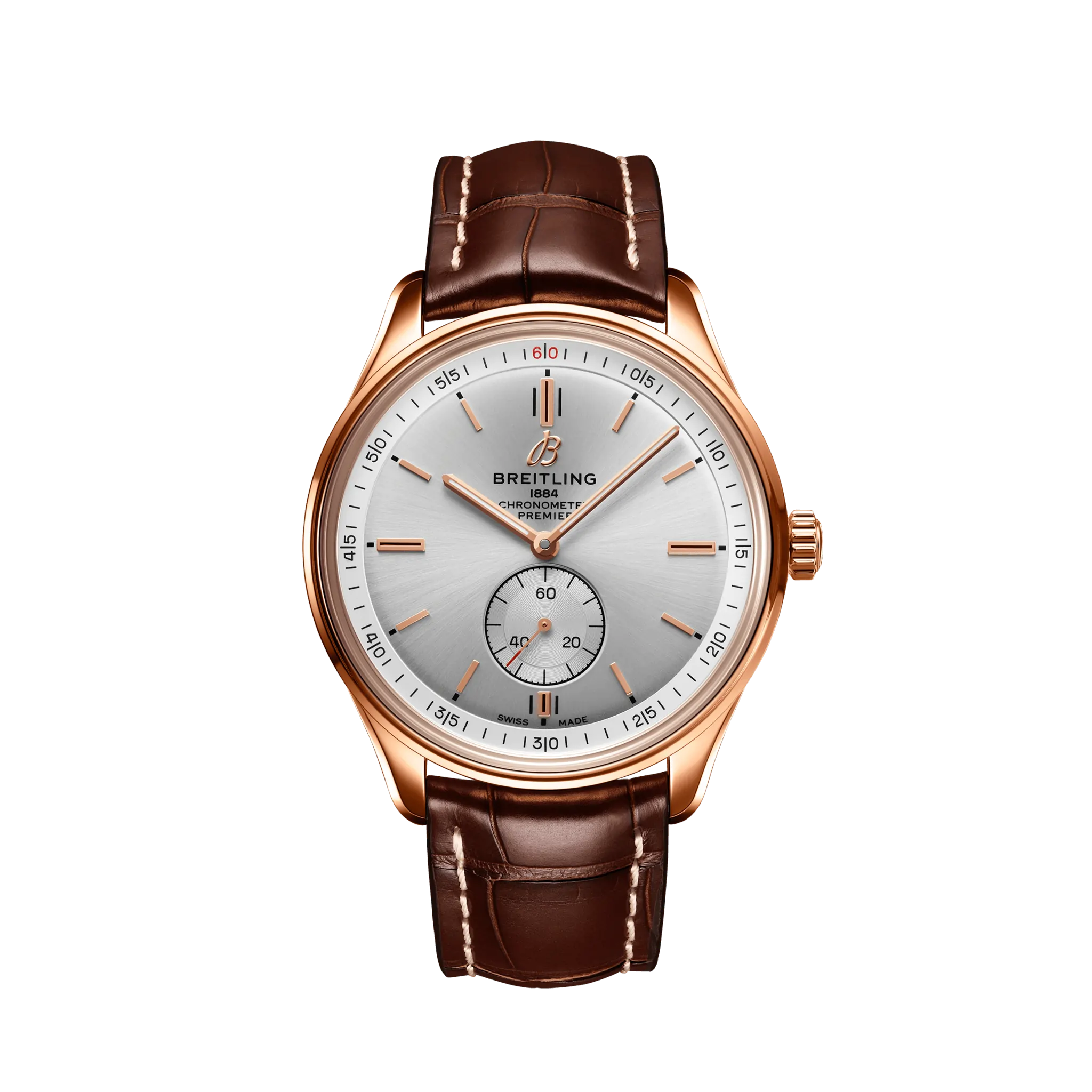 Breitling Premier Automatic 40 18K Red Gold Unisex Watch - Premium Luxury Product