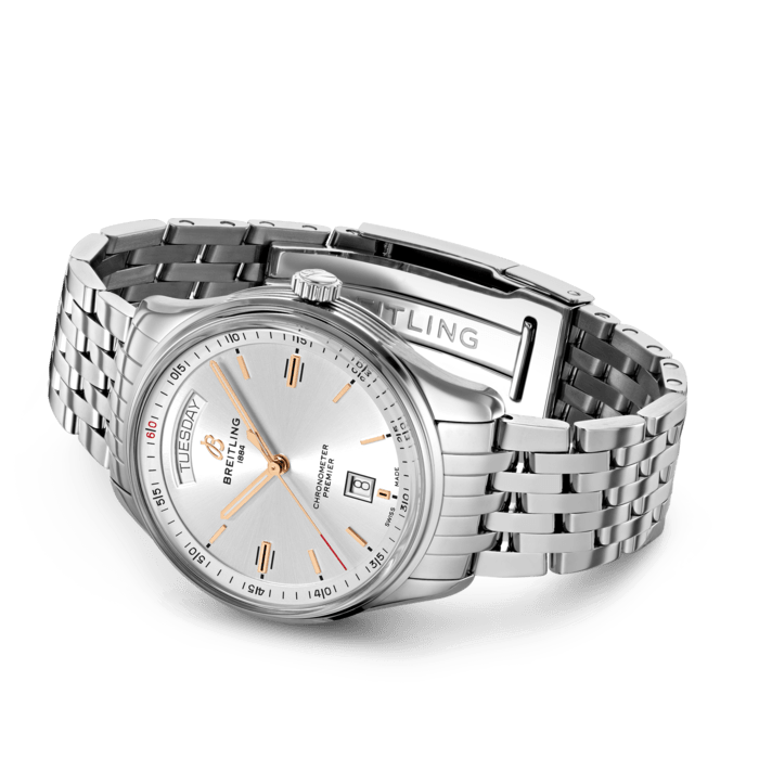 Breitling Premier Automatic Day & Date 40 Stainless Steel Unisex Watch - Premium Luxury Product