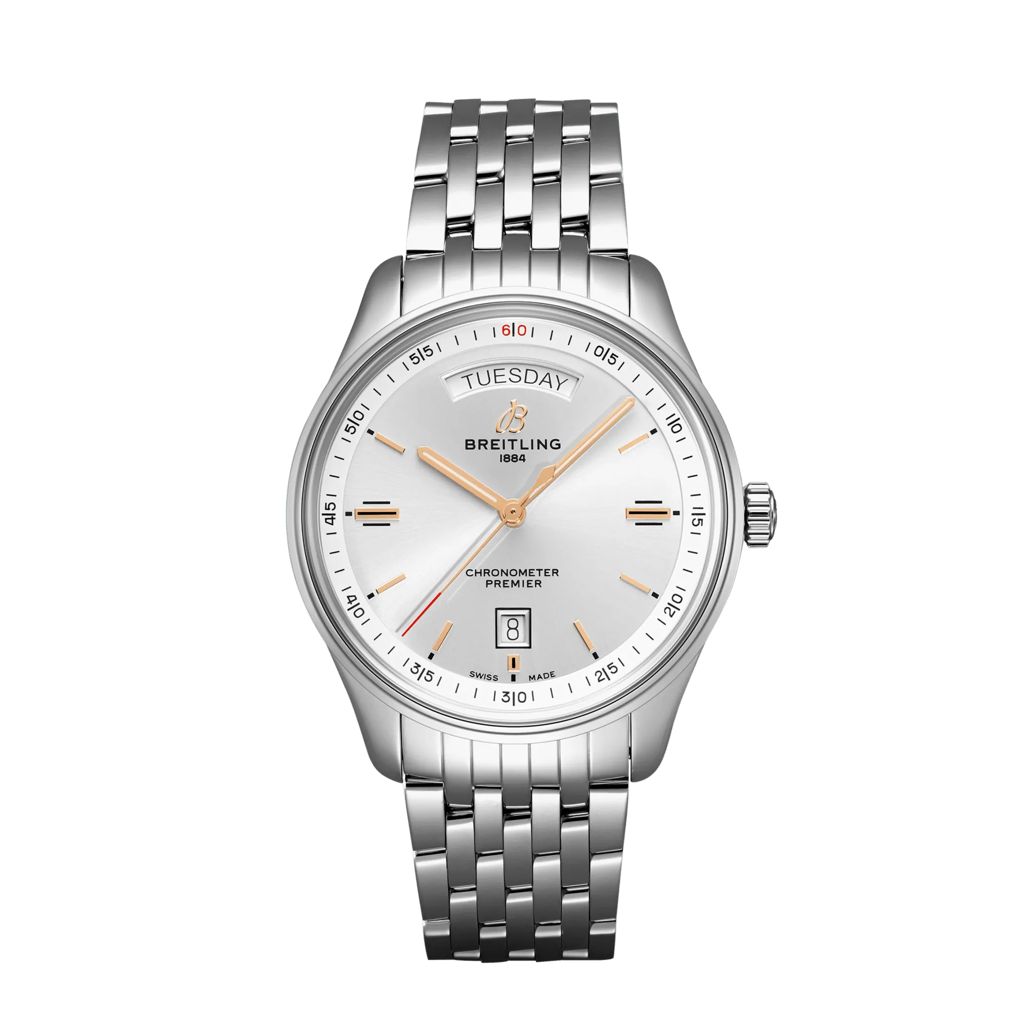 Breitling Premier Automatic Day & Date 40 Stainless Steel Unisex Watch - Premium Luxury Product