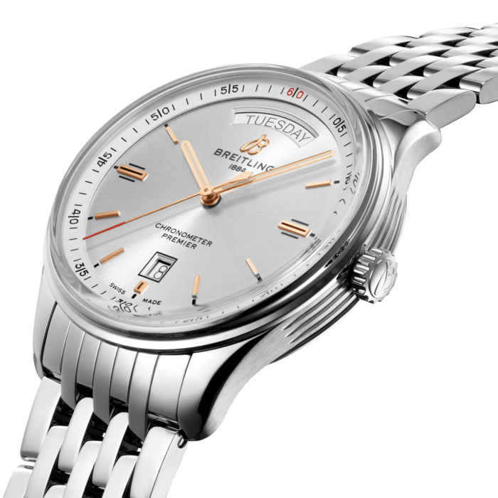 Breitling Premier Automatic Day & Date 40 Stainless Steel Unisex Watch - Premium Luxury Product