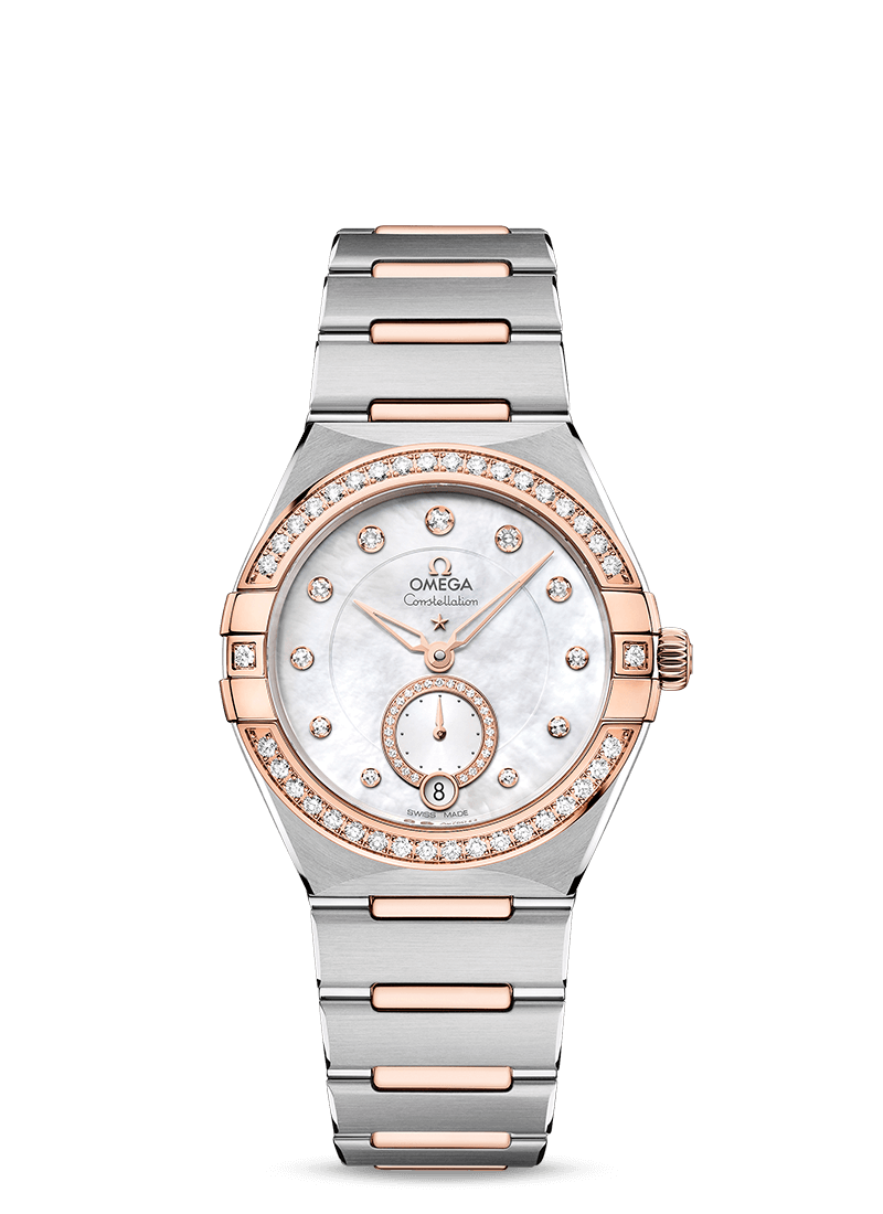 Omega Constellation Co-Axial Master Chronometer Small seconds Stainless steel & Sedna™ Gold & Diamonds Lady’s Watch - Premium Luxury Product