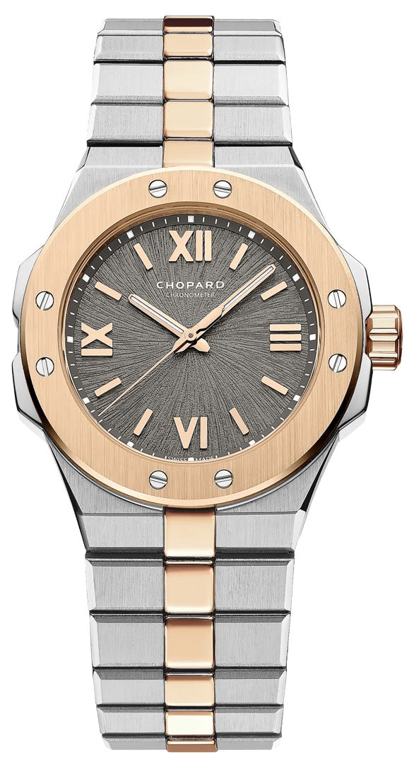 Chopard Alpine Eagle Stainless Steel & 18kt Rose Gold Lady's Watch - Premium Luxury Product