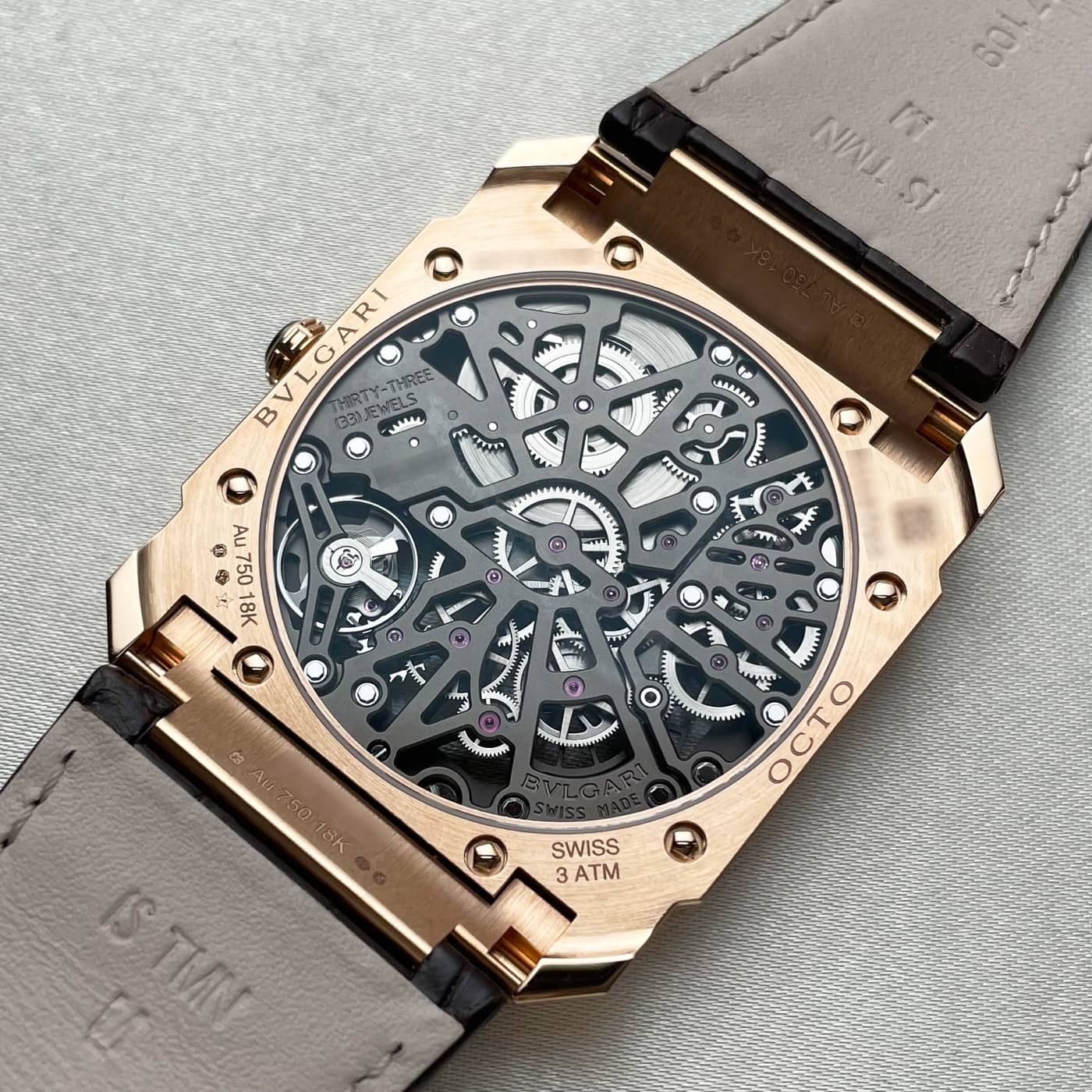 Bvlgari Octo Finissimo Skeleton 8 Days 18K Rose Gold Men's Watch - Premium Luxury Product