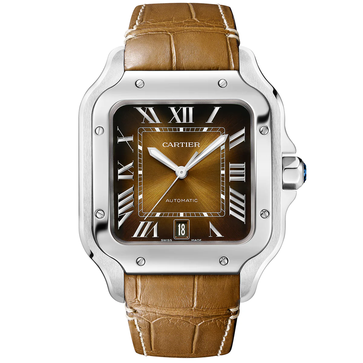 Cartier Santos de Cartier Stainless Steel Men's Watch - Premium Luxury Product