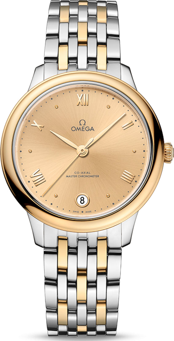 Omega De ville Prestige Stainless steel & 18K Yellow Gold Lady's Watch - Premium Luxury Product