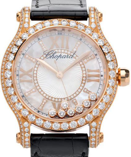 Chopard Happy Sport 18k Rose Gold & Diamonds Lady's Watch - Premium Luxury Product