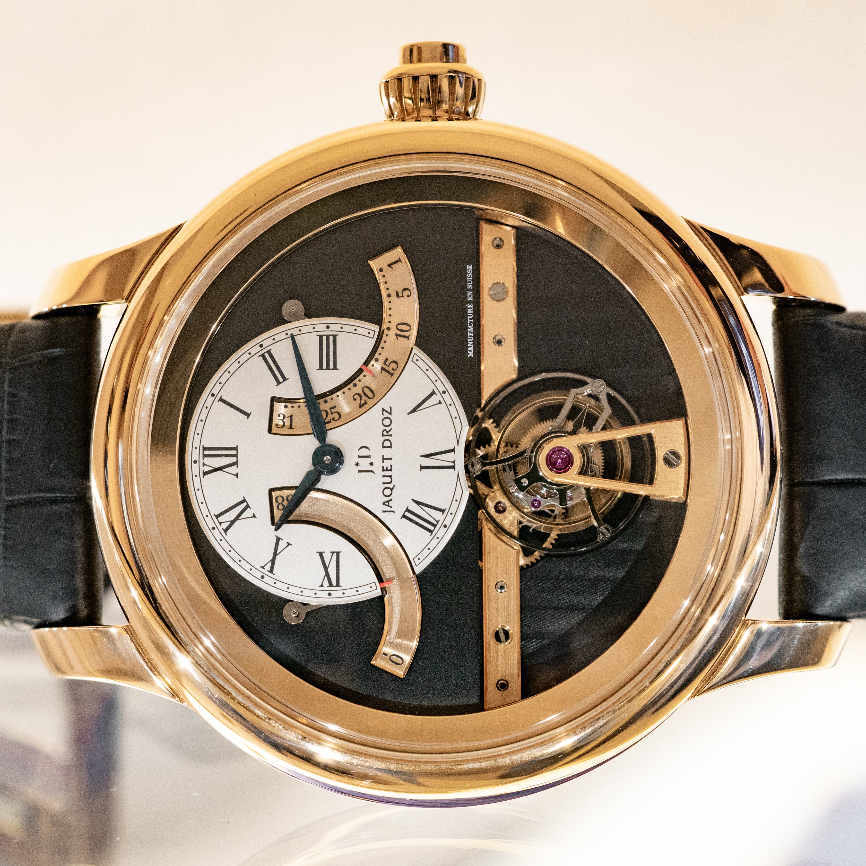 Jaquet Droz Complication Tourbillon Power Reserve 18K Rose Gold Men's Watch