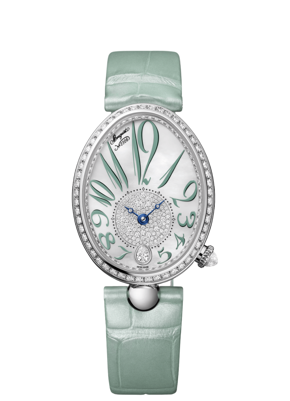 Breguet Reine de Naples 18K White Gold & Diamonds Lady's Watch - Premium Luxury Product