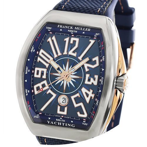 Franck Muller Vanguard Yachting Stainless steel & Rose Gold Men's Watch - Premium Luxury Product