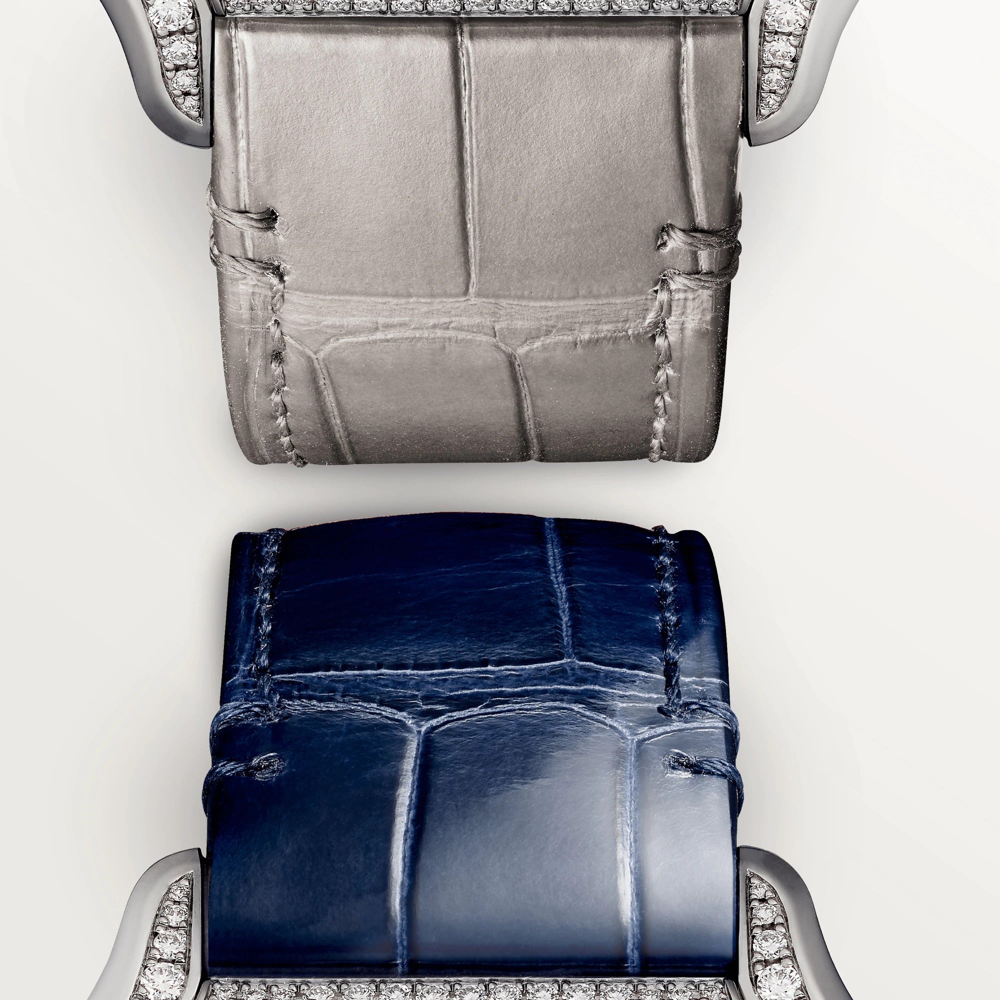 Cartier Santos 18K White Gold & Diamonds Unisex Watch - Premium Luxury Product