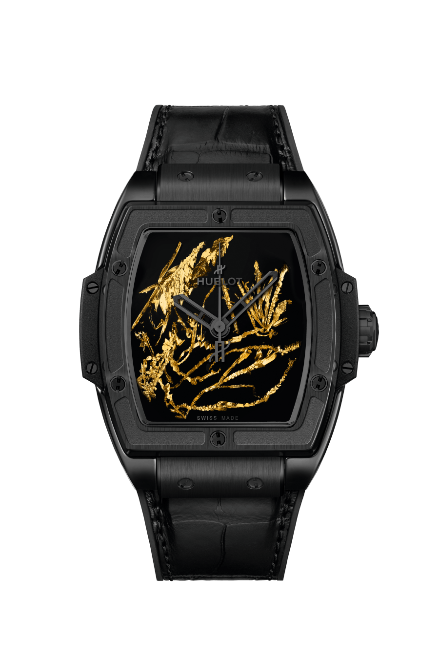 Hublot Spirit of Big Bang Black Ceramic & 24K Gold Man's Watch - Premium Luxury Product