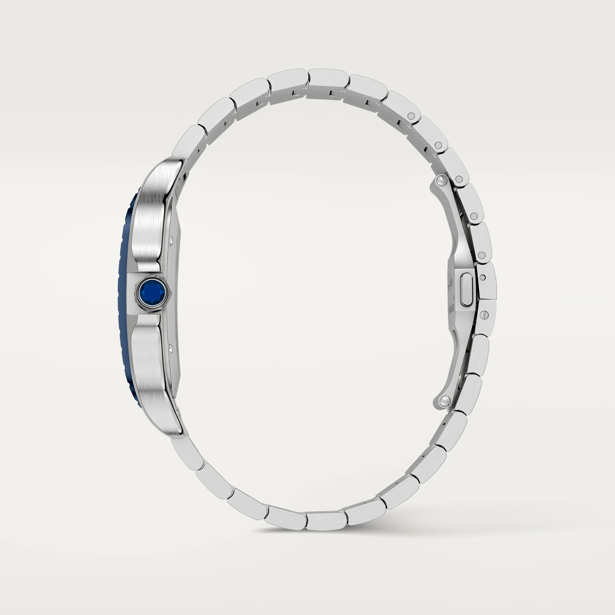 Cartier Santos Stainless Steel & Diamonds Men's Watch - Premium Luxury Product