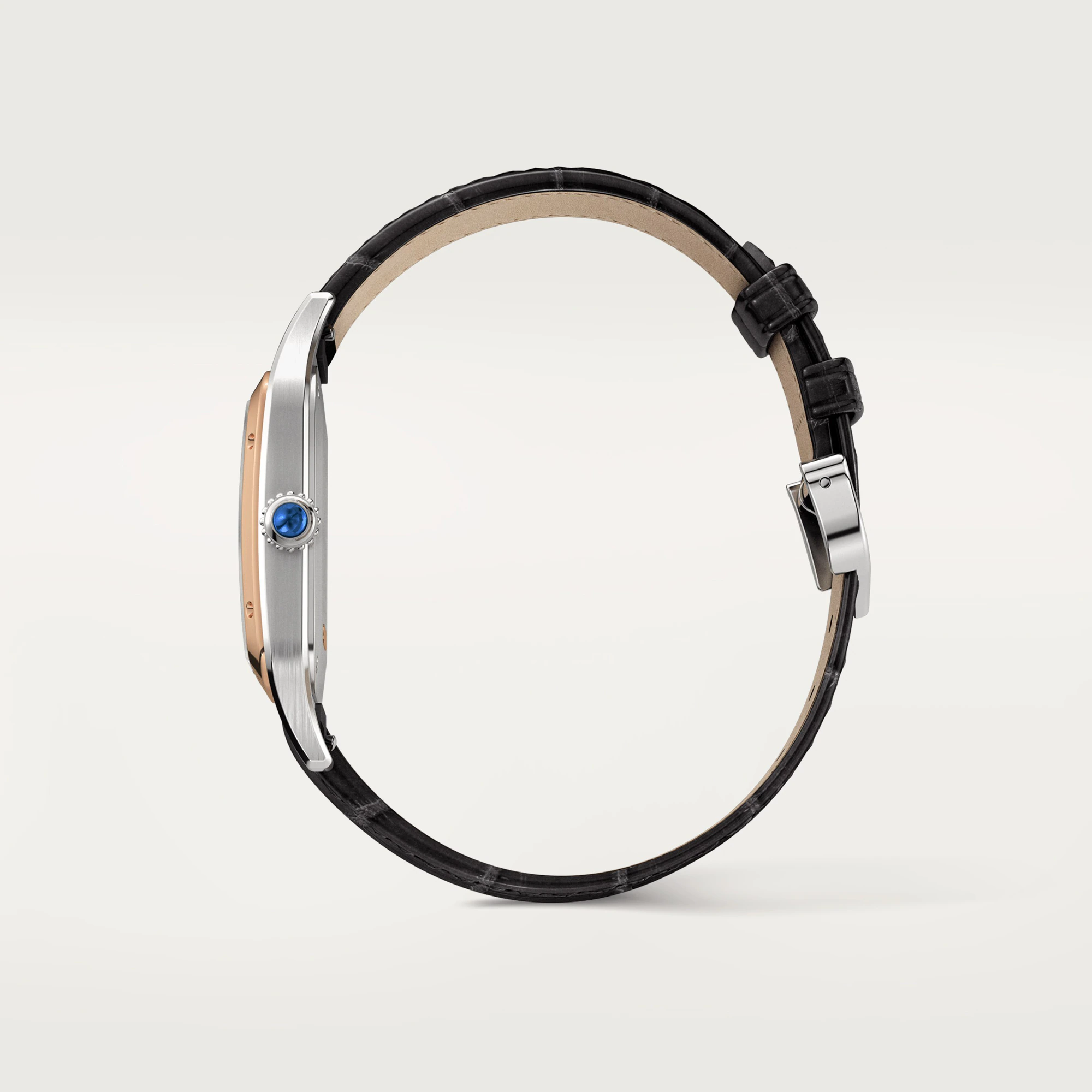 Cartier Santos Stainless Steel & Rose Gold Lady's Watch - Premium Luxury Product