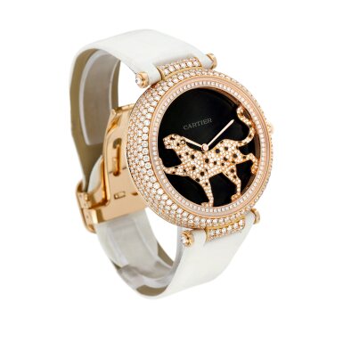 Cartier Panthere Jewelry  18K Rose Gold & Diamonds Lady's Watch - Premium Luxury Product