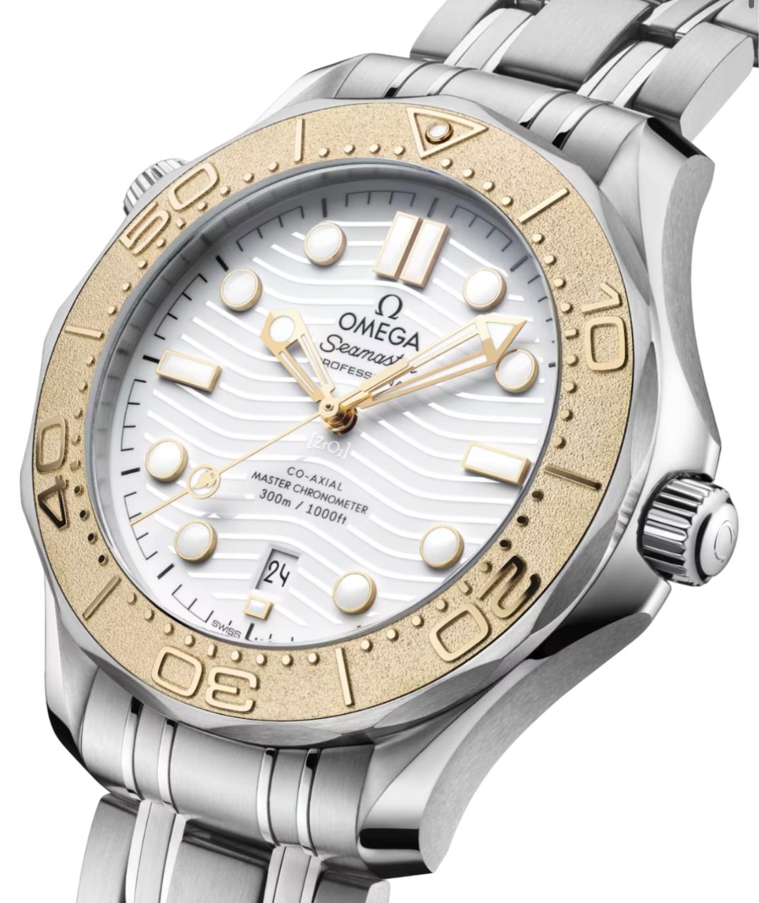 Omega Seamaster Diver Stainless steel & 18K Moonshine™ Gold Men's Watch - Premium Luxury Product
