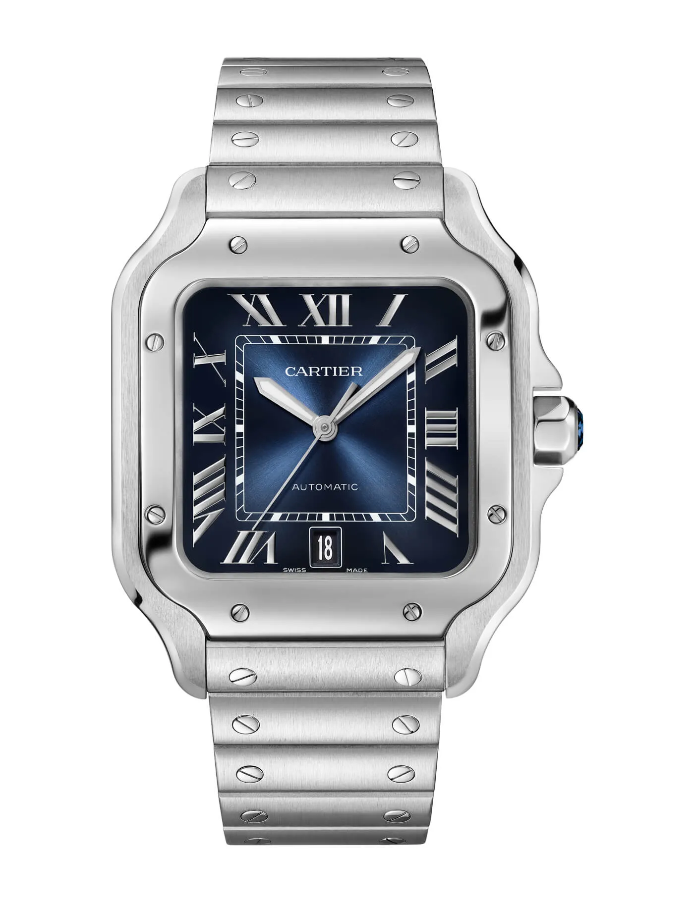 Cartier Santos de Cartier Stainless Steel Men's Watch - Premium Luxury Product