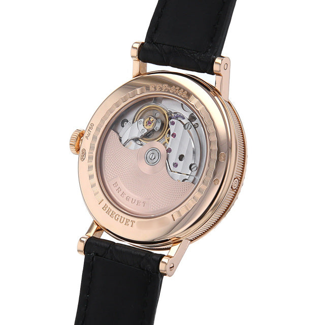 Breguet Classique Moon Phase 18K Rose Gold & Diamonds Men's Watch - Premium Luxury Product