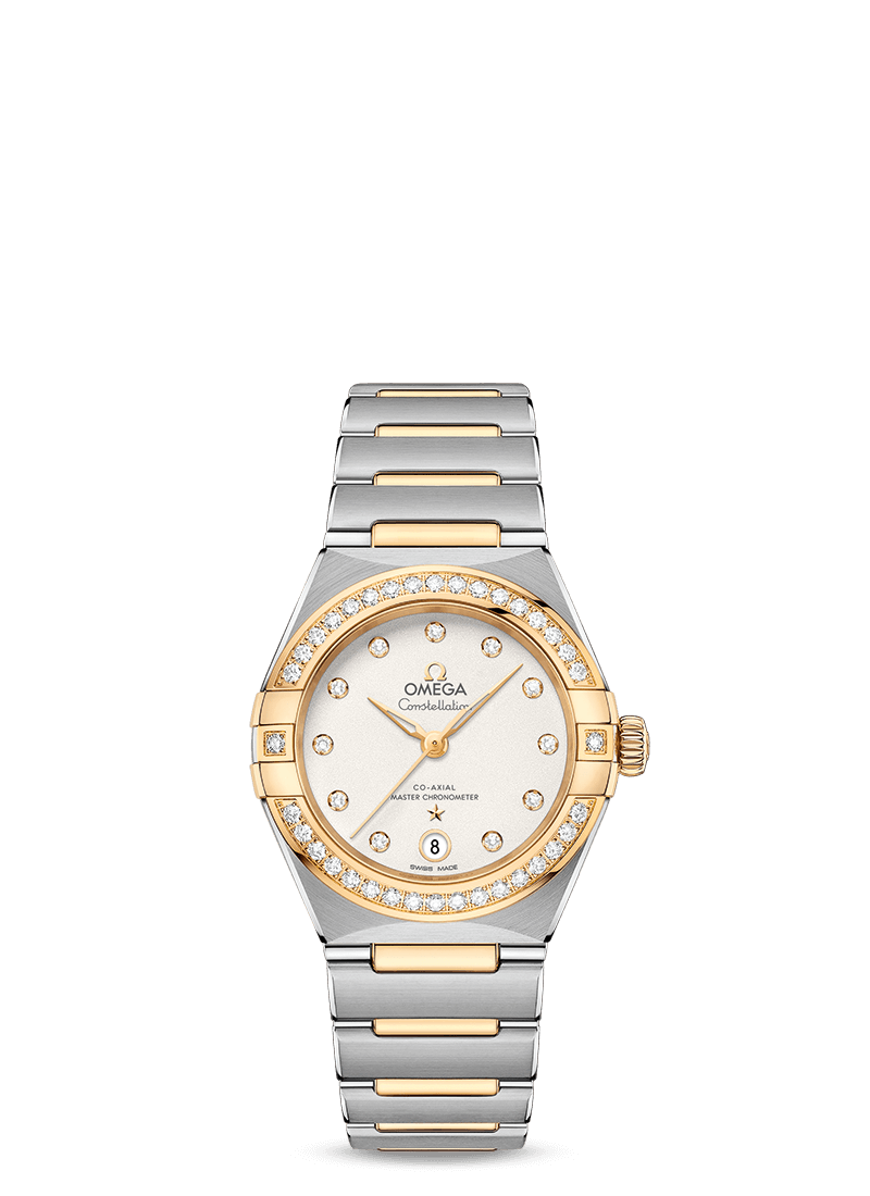 Omega Constellation Co-Axial Master Chronometer Stainless steel & Yellow Gold & Diamond Lady’s Watch - Premium Luxury Product