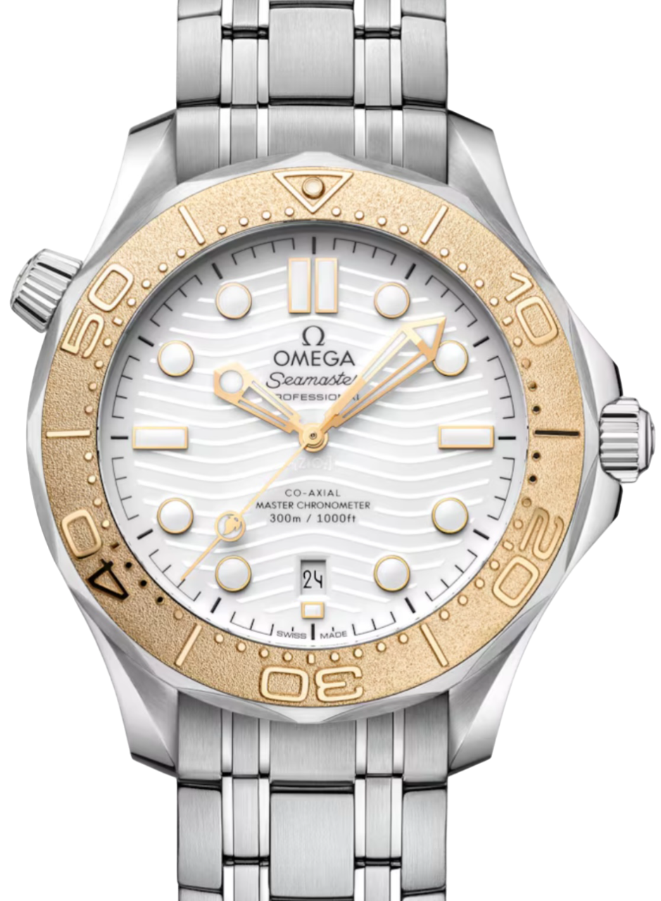 Omega Seamaster Diver Stainless steel & 18K Moonshine™ Gold Men's Watch - Premium Luxury Product